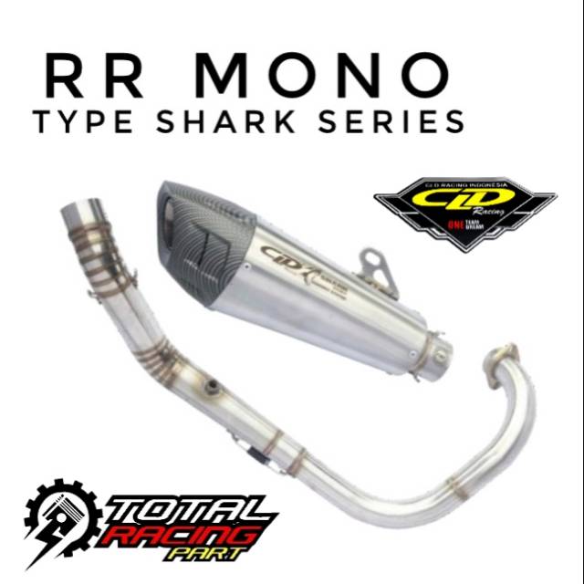 KNALPOT NINJA 250 RR MONO CLD SHARK SERIES
