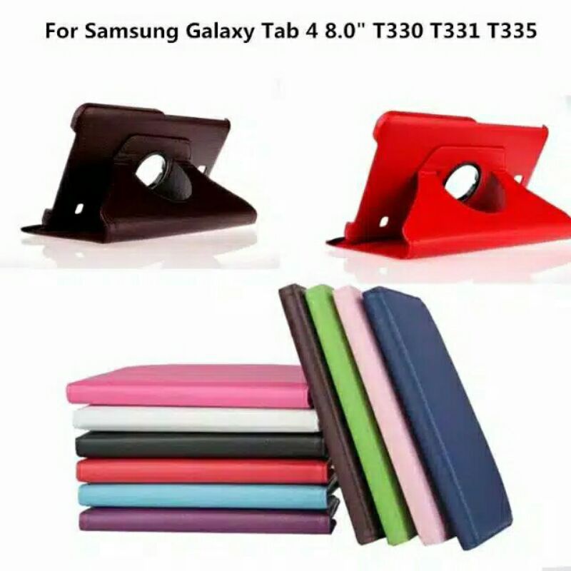 Flipcover Tablet Samsung tab4 8.0 t330 t331c t335 360 Rotate Case Case Tab 4 8inch T330 T331