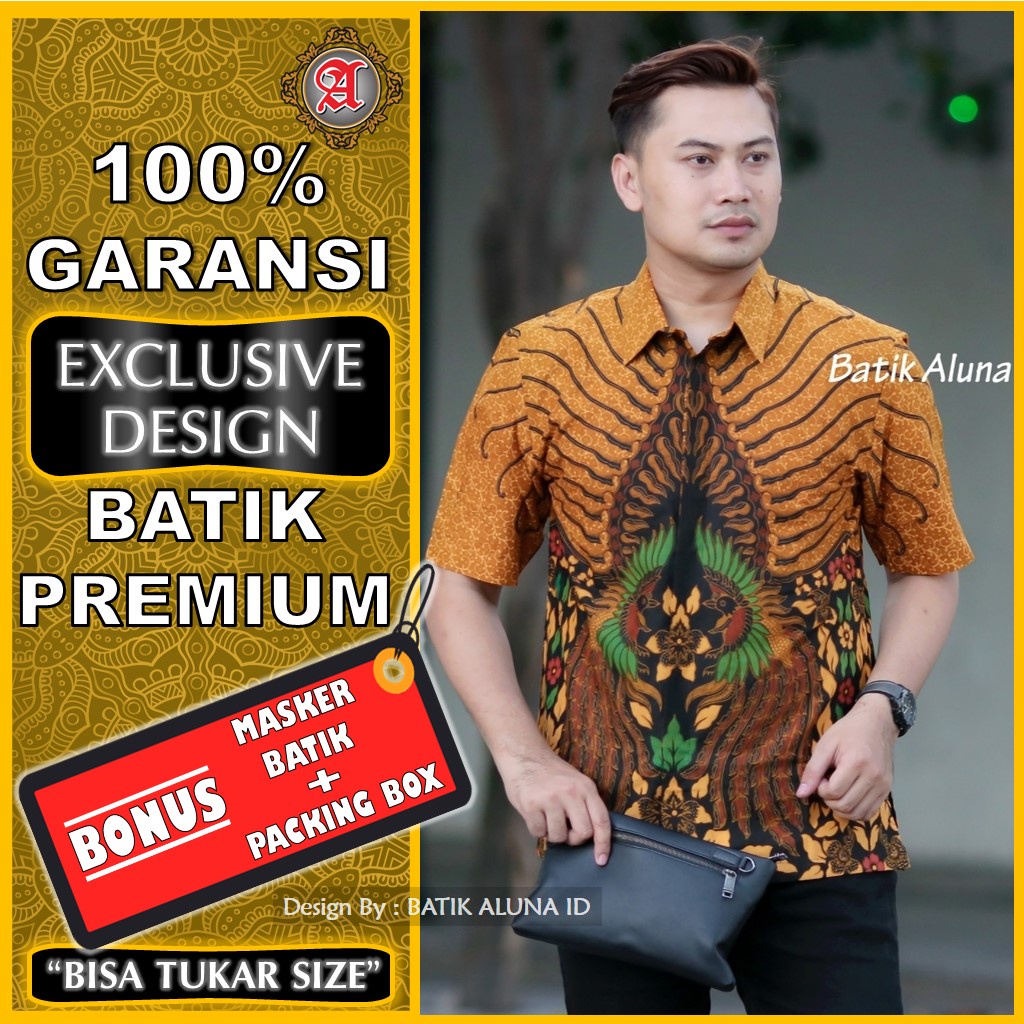 Baju Batik Pria Lengan Pendek Batik Prabuseno Batik Keris Original Produksi Batik Aluna ID 003