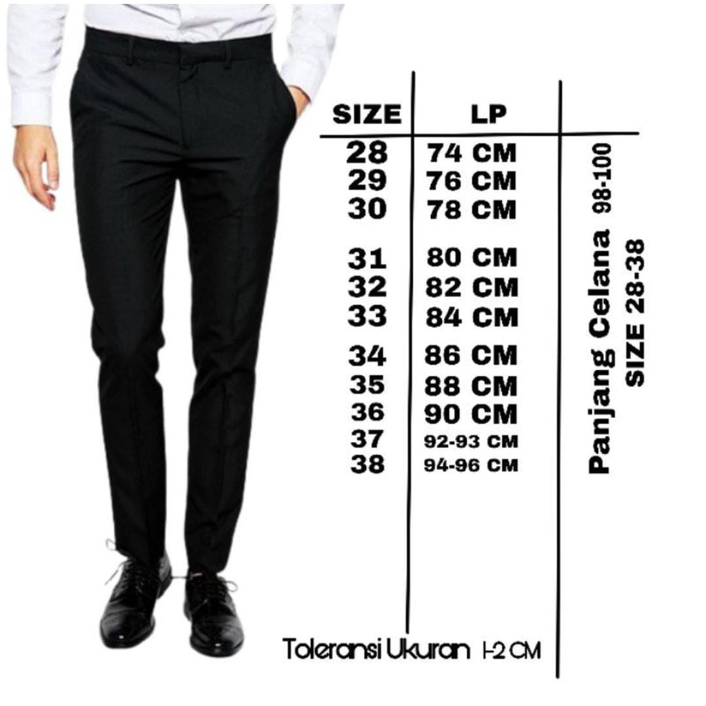 PROMO BELI 1 DAPAT 2 CELANA BAHAN PRIA KERJA KANTOR SLIMFIT KAIN DASAR WOOL PREMIUM