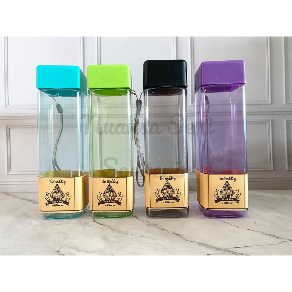 Souvenir Botol Minum Botol Plastik Kotak My Bottle Botol Infused Water Botol Tumbler Plastik 400ml B