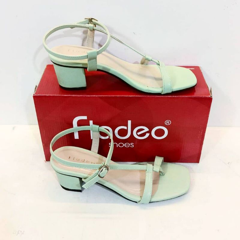 sendal tali fladeo sendal import wanita sendal hak kotak murah original fladeo