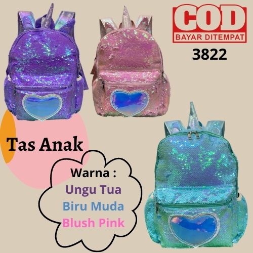 TAS RANSEL ANAK 3822 RANSEL MURAH RANSEL MINI RANSEL WANITA RANSEL ANTI AIR RANSEL ANAK PEREMPUAN RA