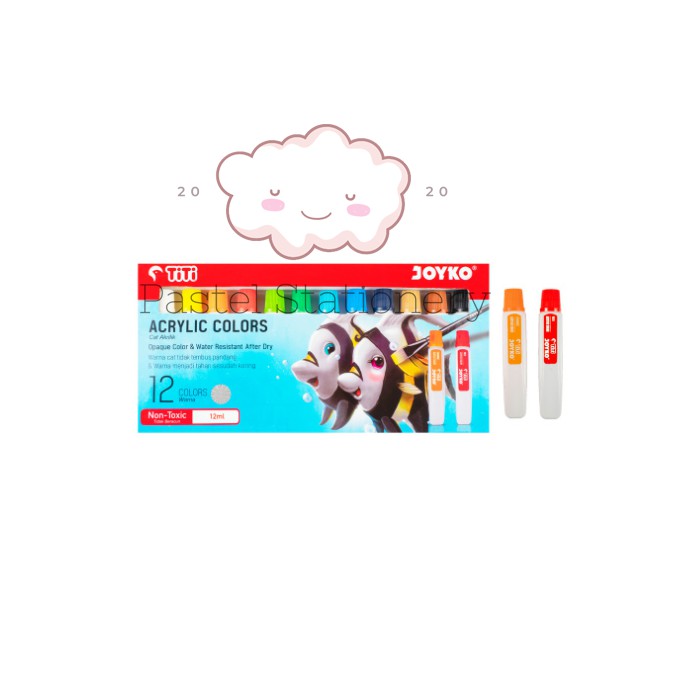 

Cat Acrylic TiTi 12 Warna - Cat Akrilik Joyko ACC-12ML-12 Colors