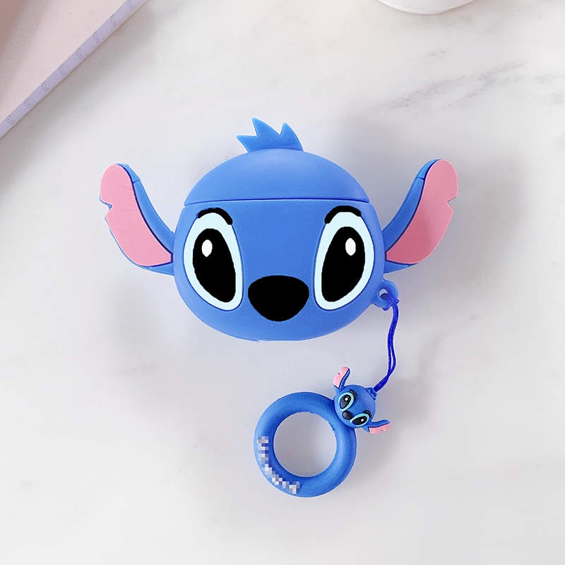 【COD】 Cover Protector  Airpod Case  / Casing Airpods 2 / Case Airpods 2 /airpods Macaron / Airpods Gen 2 / Casing Airpods  /softcase Airpods /headset Bluetooth-Blue Stitch