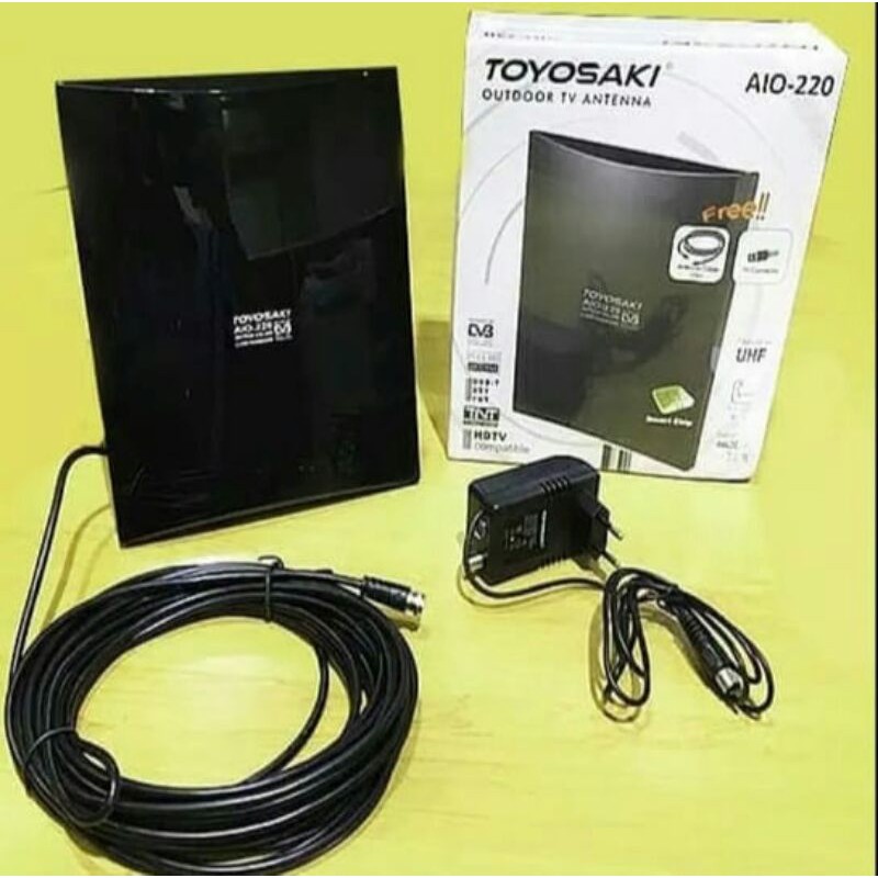 Antena TV TOYOSAKI AIO1-220 Smart Chip + Kabe 10M indoor / outdoor