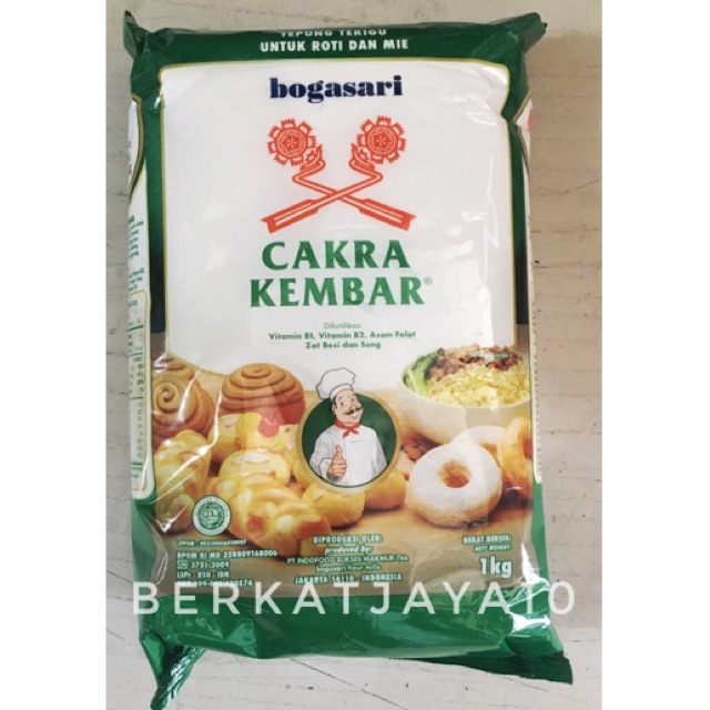 MURAH Tepung terigu CAKRA KEMBAR Premium kemasan 1 kg Bogasari