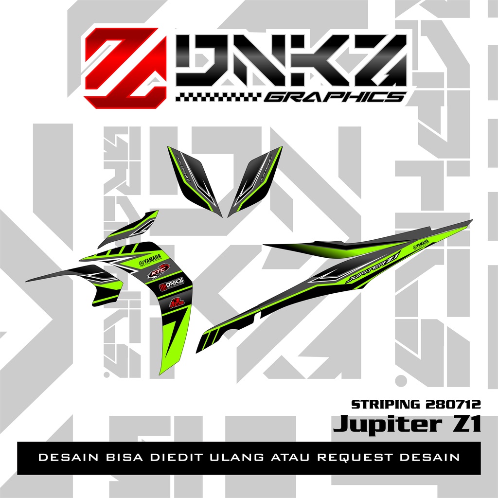Stiker Jupiter Z1 Lagenda 115Z Jupiter RC Decal Striping Jupiter Z1 Premium Racing 280712