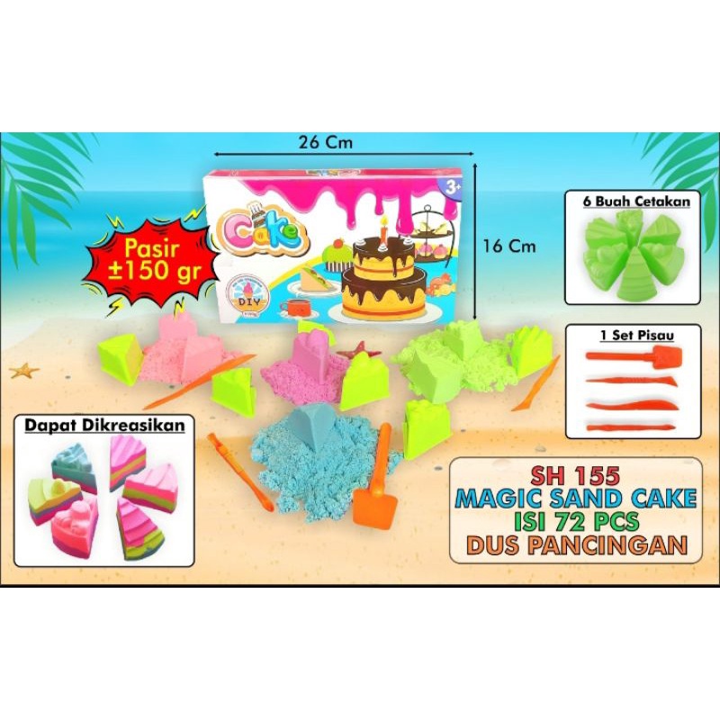 SH 155 - Mainan Pasir Roti Tart Ulang Tahun / Play Sand Birthday Party Cake Tart SH155