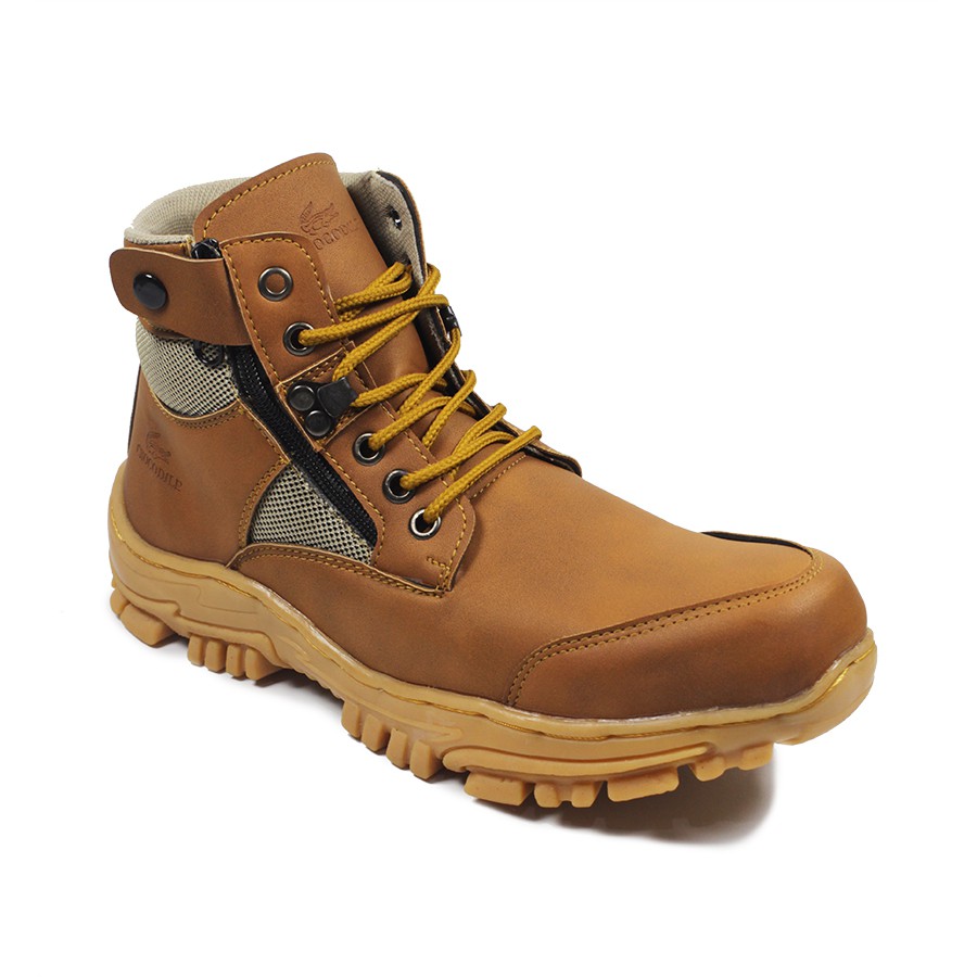 Sepatu Boots Safety Crocodile Jointer Sleting Ujungbesi Steel Toe Work Mountain Tracking Hiking