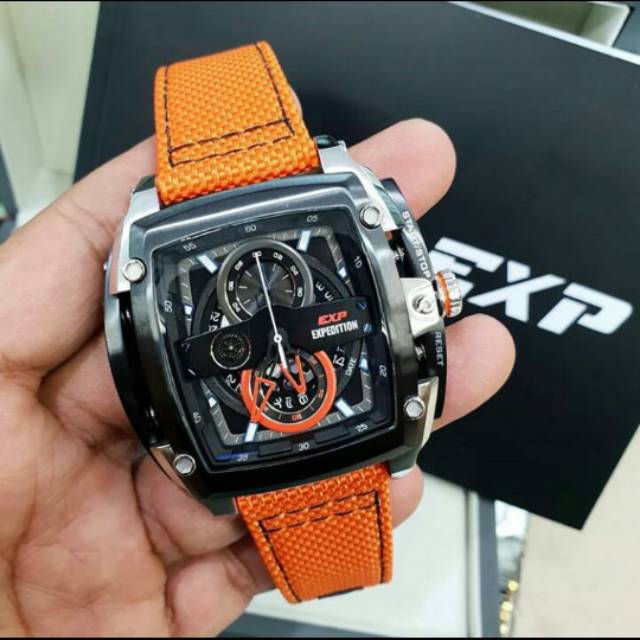 jam tangan cowok expedition exp 3008 orange