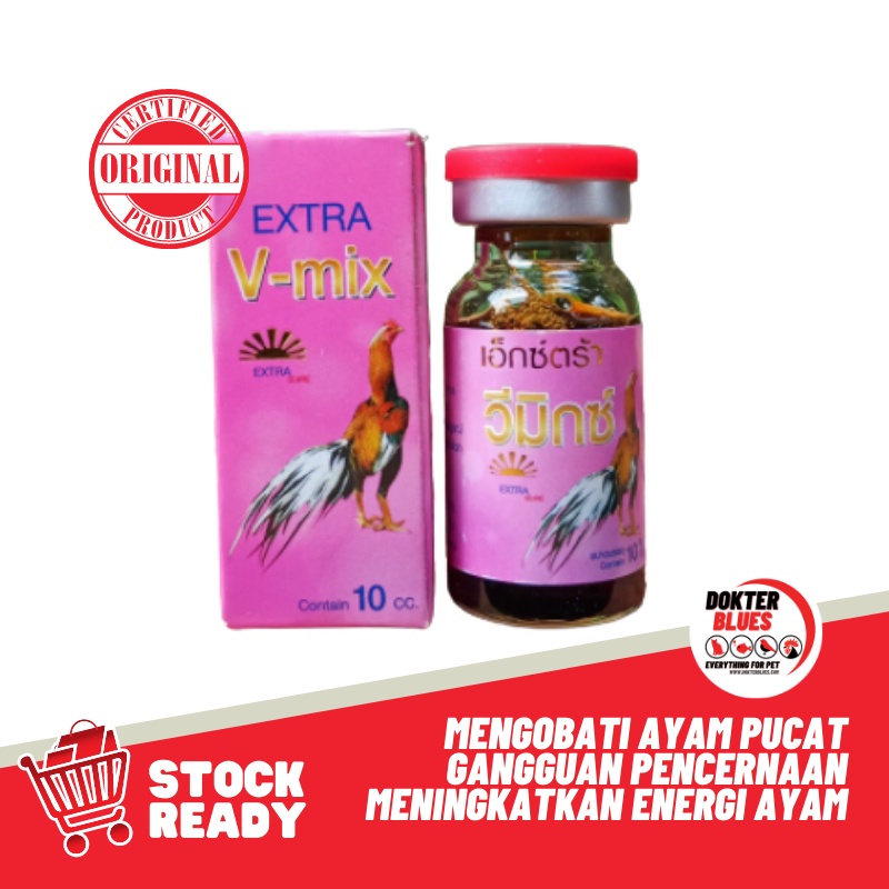 Obat Ayam EXTRA SURE PINK V-MIX (10ml) Mengobati Ayam Pucat Kuning Lesu