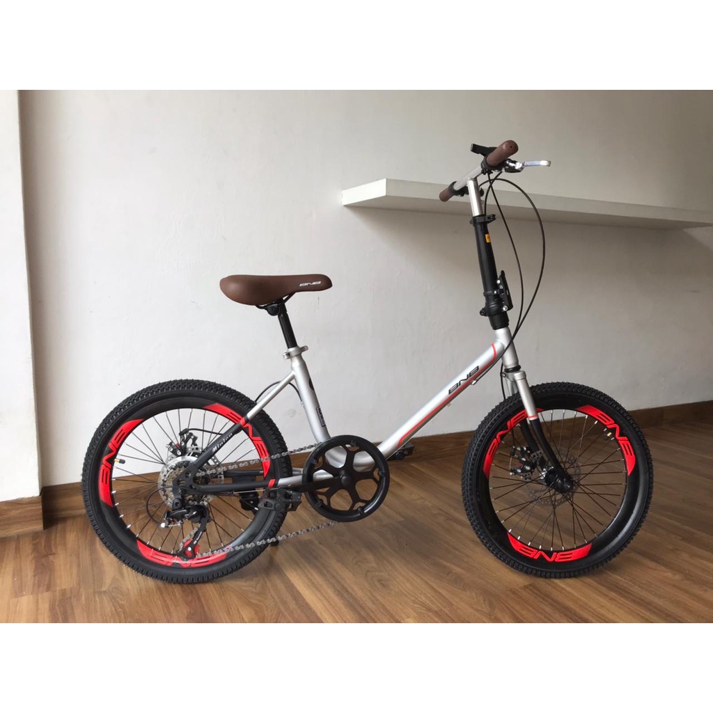 Sepeda Minion 20 BNB 6 speed lipat stang legend mini folding bike rem cakram disckbrake SNI-1