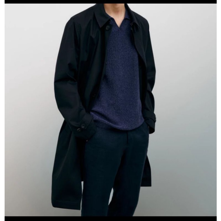 555 - Jaket Longcoat Trench Coat Pria