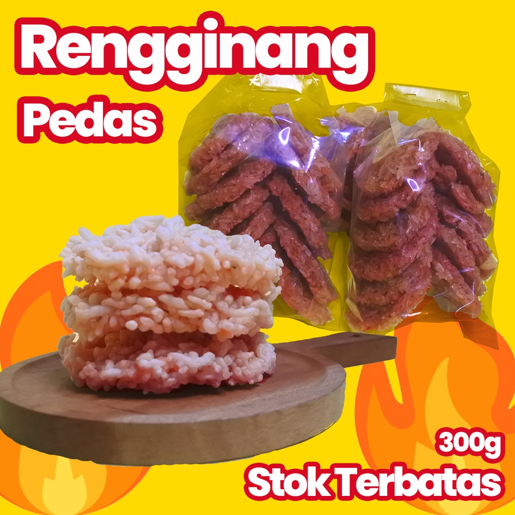 Bagea Foods Rengginang/Ranginang/Rangginang Mentah Rasa Pedas 300gr Asli Ciparay
