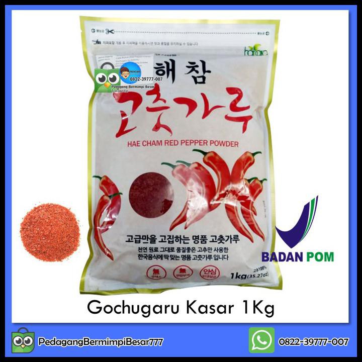 

Hae Cham Red Pepper Powder 1Kg | Gochugaru | Gochukaru | Cabai Korea - Kasar