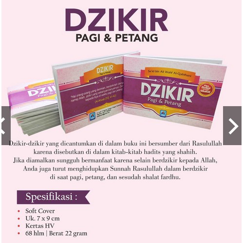 Buku Dzikir Pagi Petang /Zikir Pagi Dan Petang/Termurah Pustaka Arafah Al Matsurat
