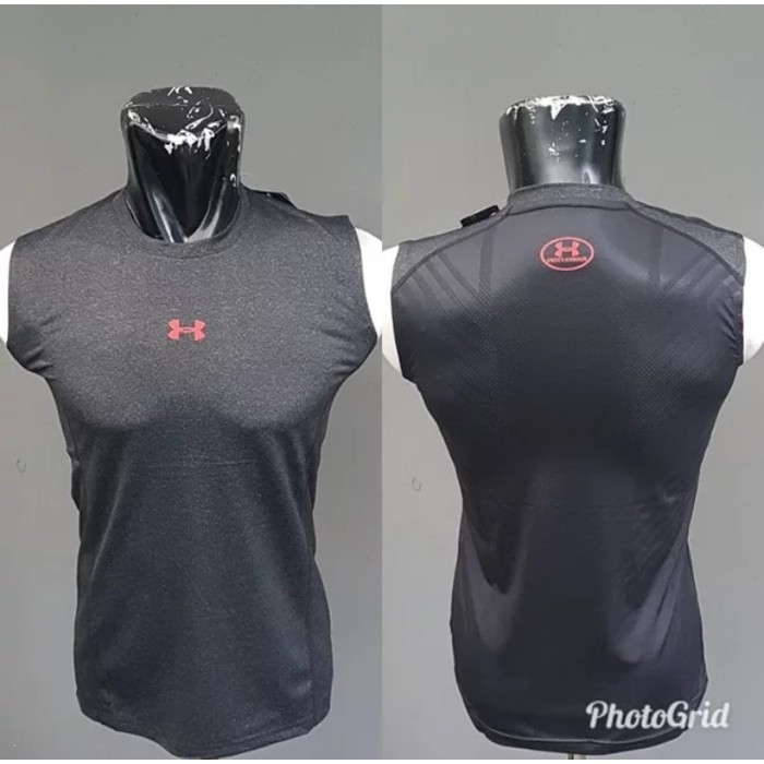 BEST SELLER - SINGLET TRAINING / GYM Under Armour PREMIUM 3316 -Hitam