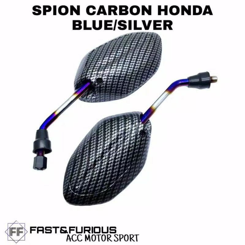spion carbon motif BLUE X PANJANG/BLUE X PENDEK/TWOTONE PANJANG/TWOTONE PENDEK- BEAT VARIO SCOOPY-3