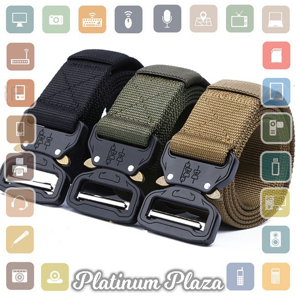 Miluota Tali Ikat Pinggang Canvas Army Military Tactical 125cm - MU056 - Brown`1R5TN1-