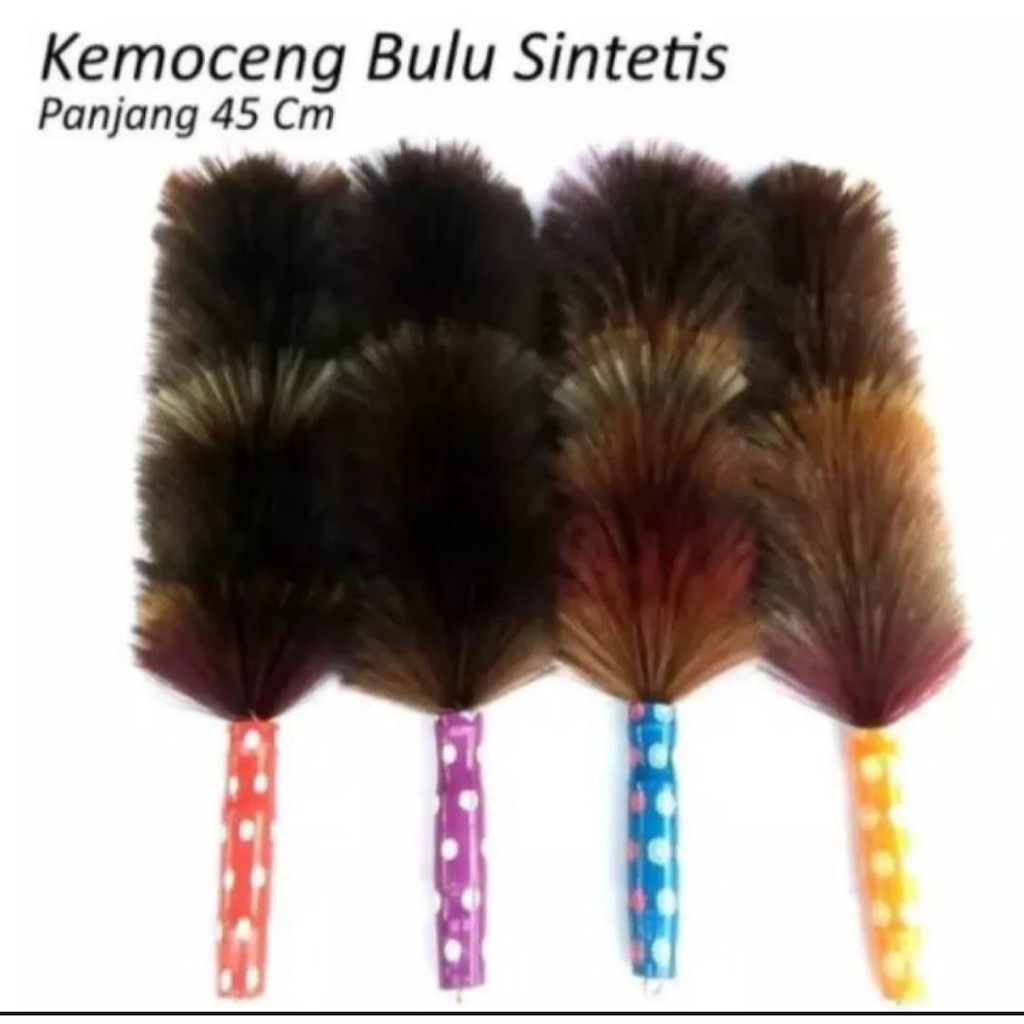 KEMOCENG BULU SINTETIS PANJANG 45 CM