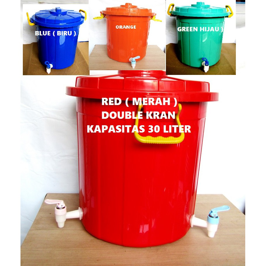 Ember Dispenser / Ember Kran / Ember Cuci tangan / Ember Warna / Ember Double Kran 30 Liter