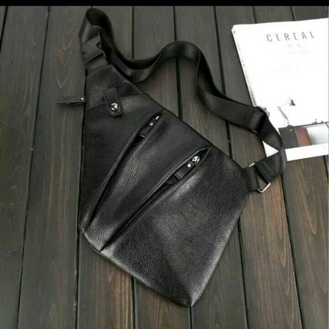 Tas selempang samping pungung cros bag kulit pria wanita