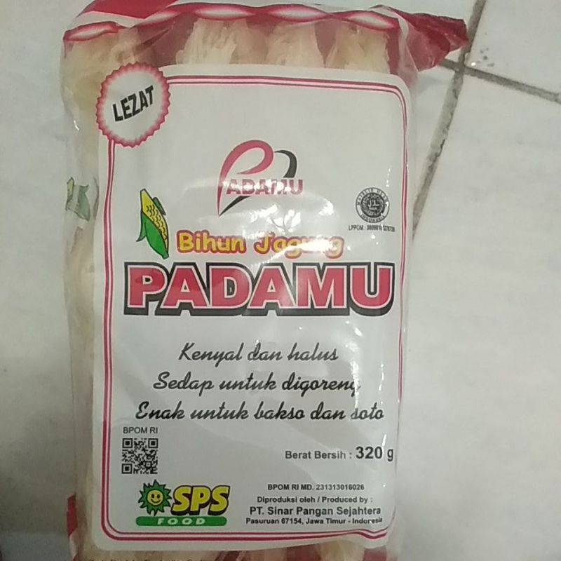 

bihun jagung Padamu 320g bungkus