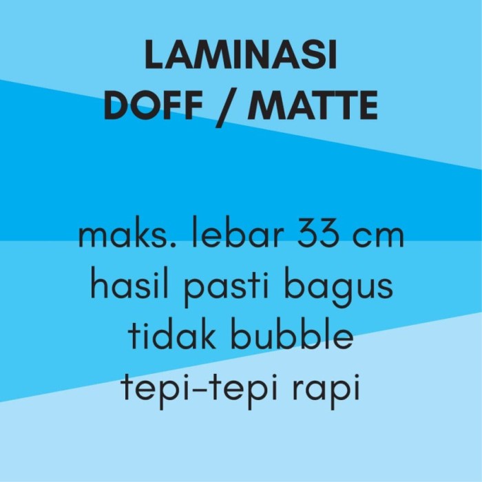 

Finishing Laminasi A3+ - DOFF/Matte