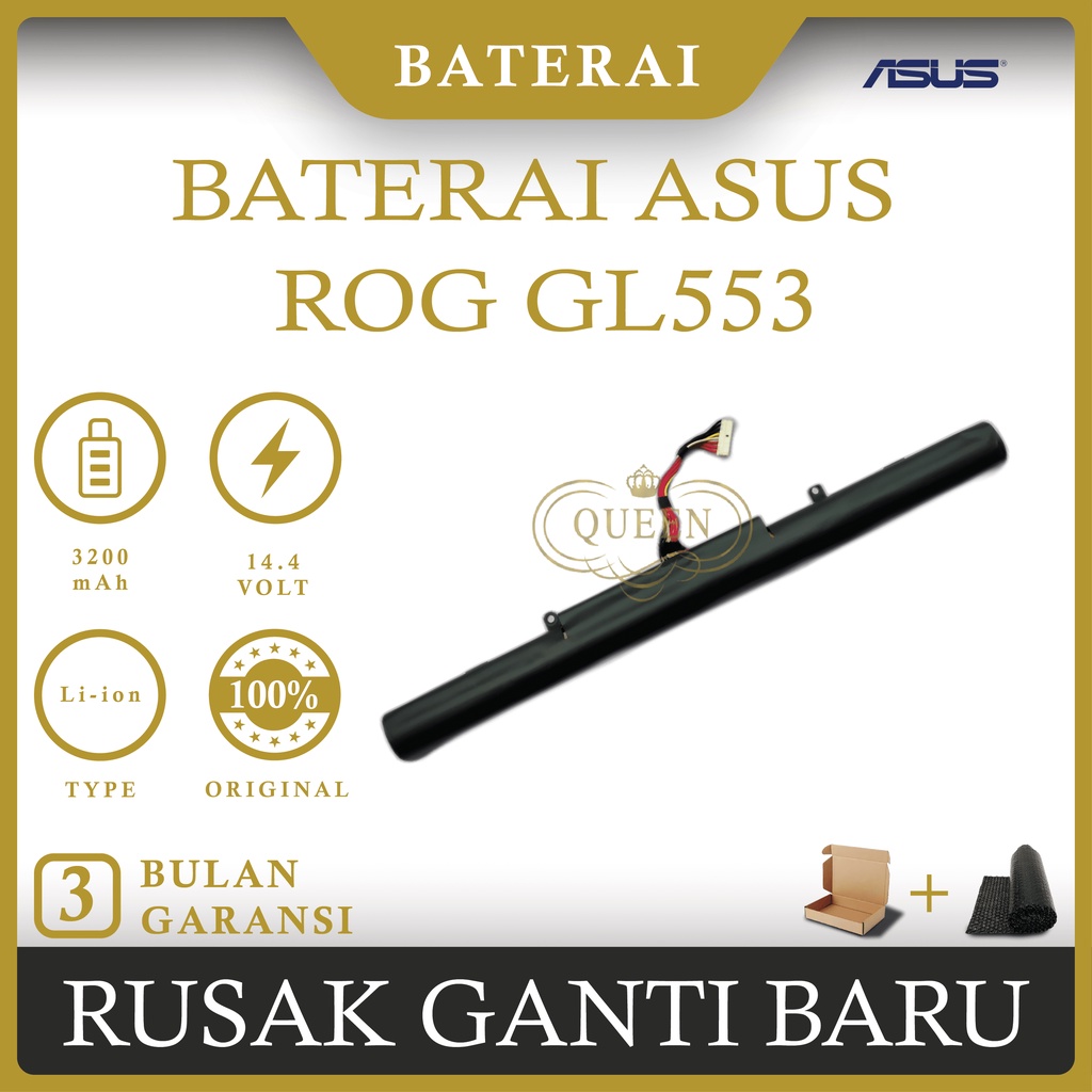 BATERAI LAPTOP ASUS ROG GL553 (A41N1611) ORIGINAL