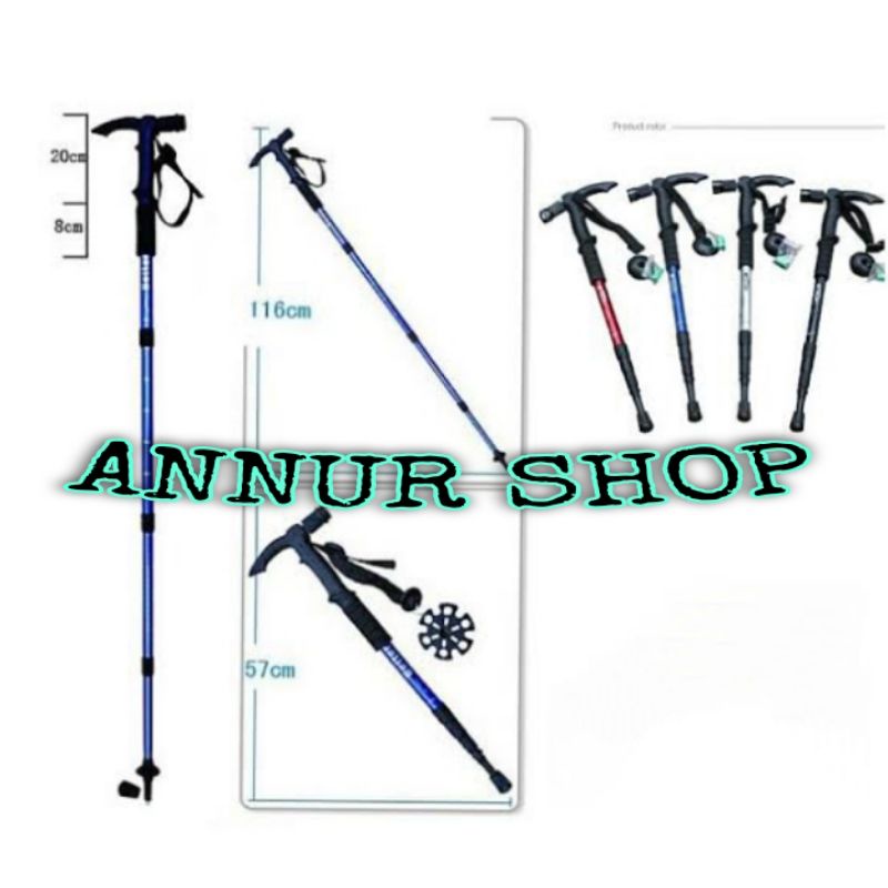 PROMO - TREKKING POLE 4 RUAS TP8102 - TONGKAT SENTER HIKING GUNUNG