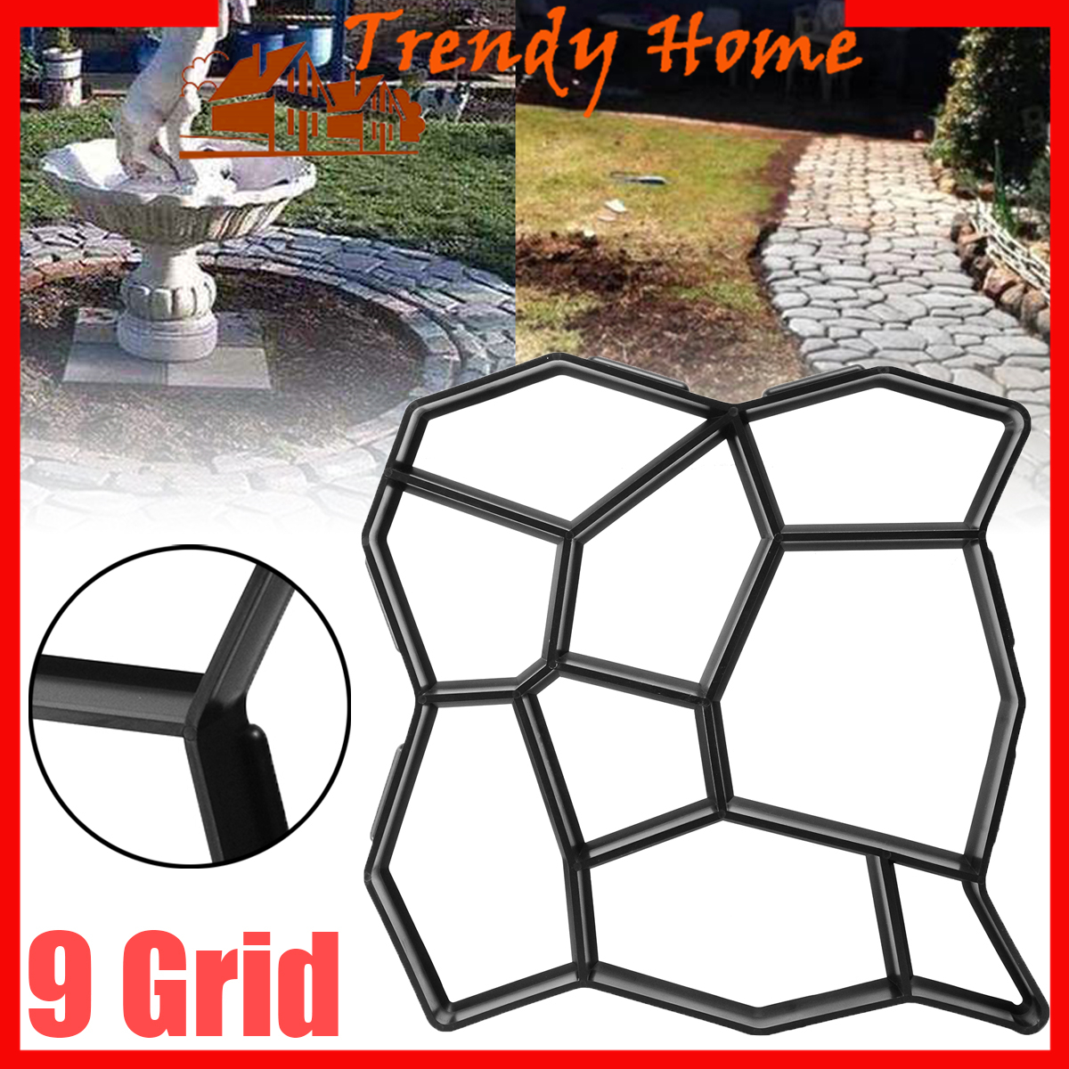 Reusable Cetakan Semen Jalan setapak Cetakan Paving Block Conblock