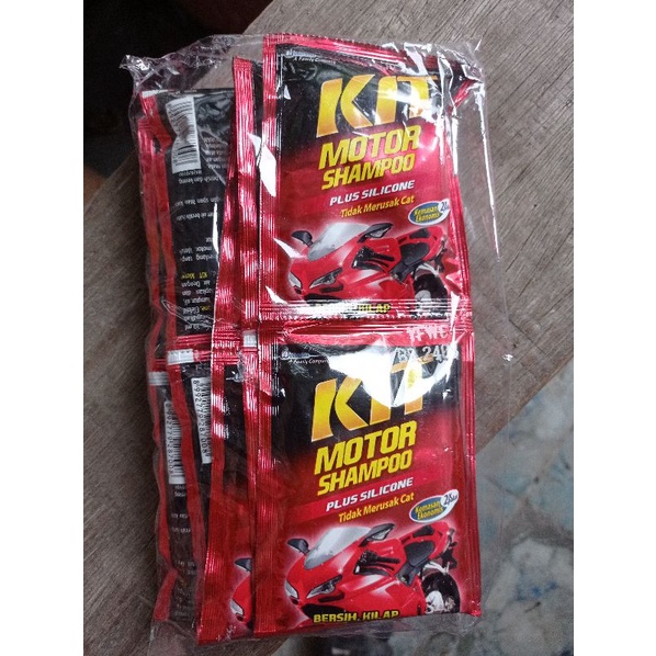 (12x35ml)Kit Motor Shampo Merah Sabun Cuci Motor Mobil Renteng Murah Grosir