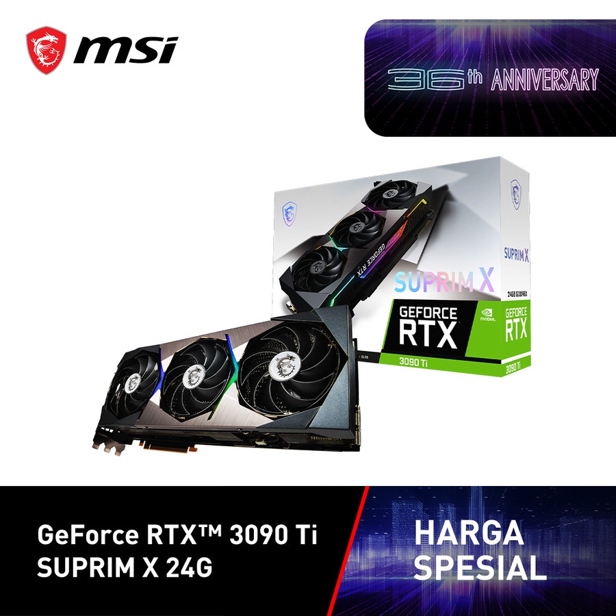 vga card msi geforce rtx 3090 ti suprim x 24g 24gb gddr6x 384 bit