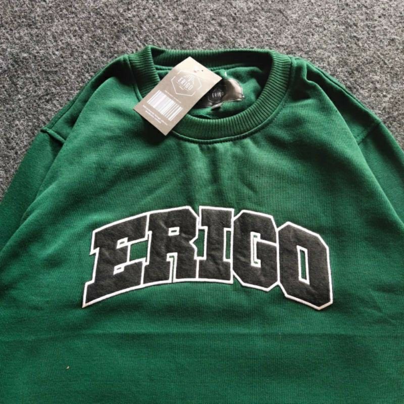 CrewNeck Erigo Bordir Aplikasi Pria Wanita Sweater Erigo Bordir