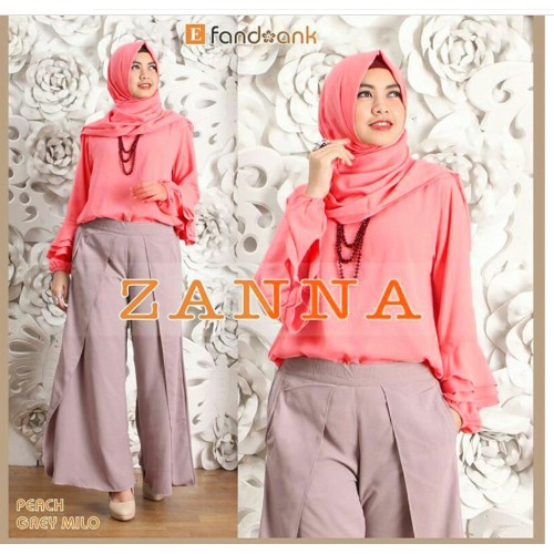Zanna set 3in baju setelan wanita kaos wanita setelan muslim wanita setelan murah setelan remaja otd