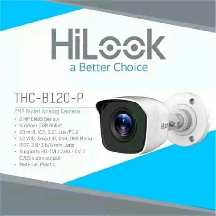 Paket CCTV HILOOK 4CH 4 Channel Kamera Full HD 2MP LENGKAP +Kabel +HDD