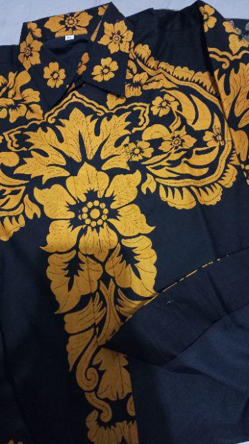Kemeja Batik Pria Ahy Gold Batik Solo Modern Kemeja Pria Lengan Panjang Hem Batik Ori By Dillan
