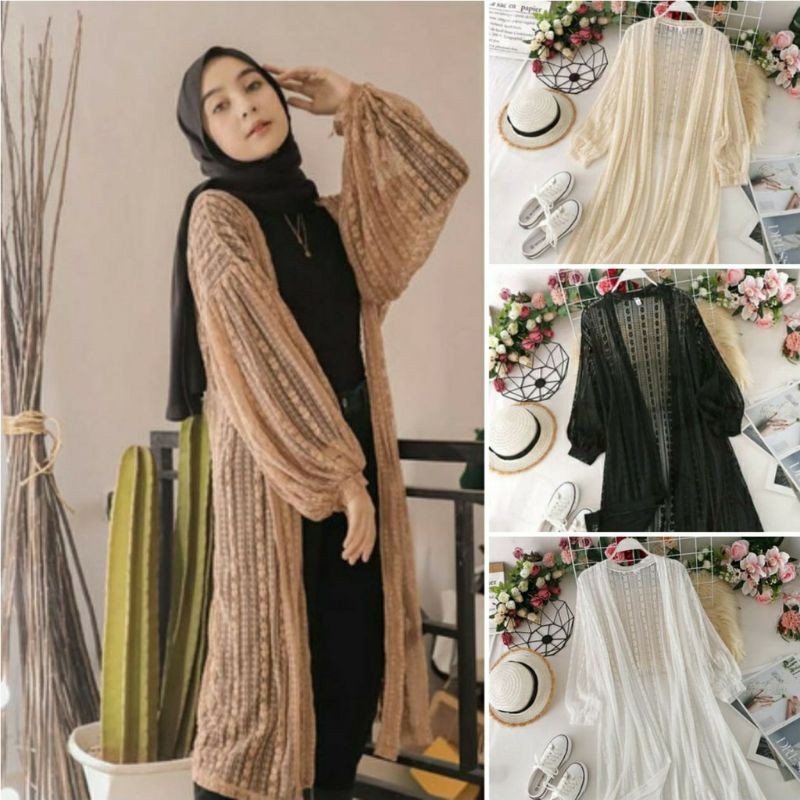 long outer cardigan busa pantai import