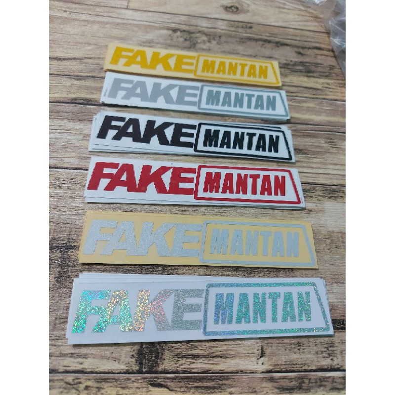 STIKER CUTNG VARIASI MOTOR HELM LOGO FAKE MANTAN VIRAL COD