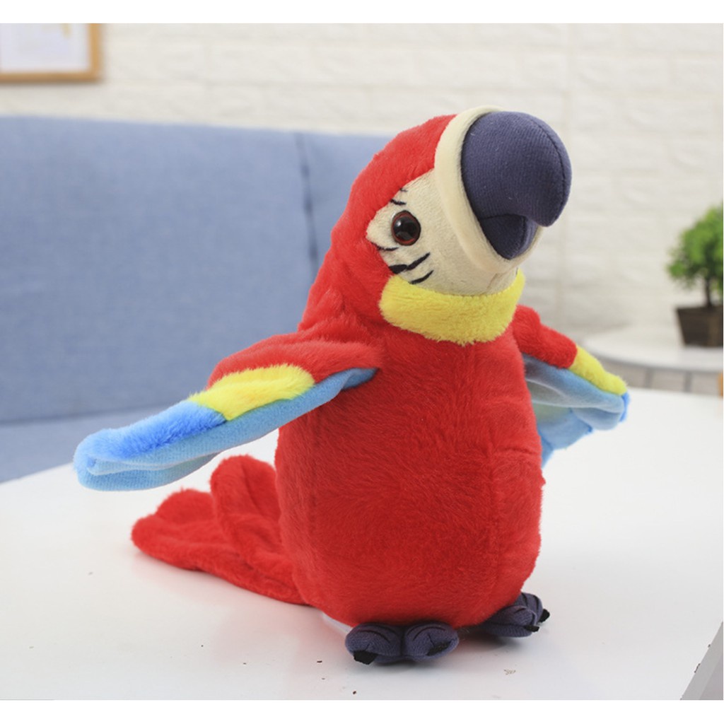 [GRATIS BATERAI] Boneka Boneka Burung Beo Peniru Suara Burung Bro Bisa Bicara