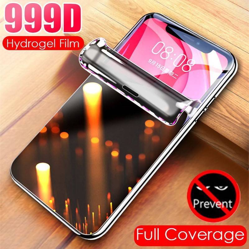 Film Pelindung Layar Hydrogel Anti Spy Untuk iphone 11 Pro Max X XS Max XR 7 8 6 6s PLus SE 2020 2022 SE3