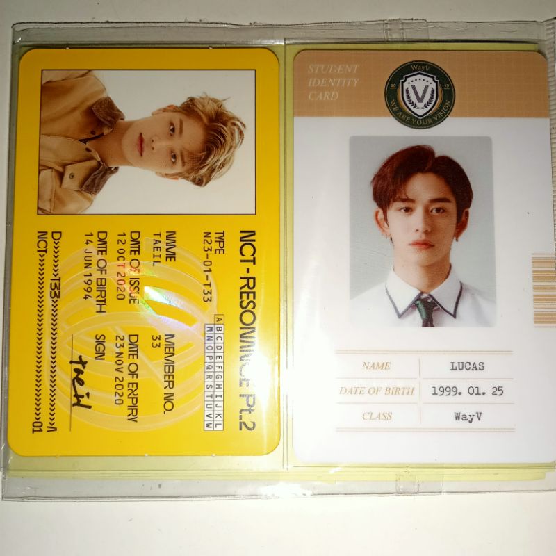 

id card taeil/id card lucas b2s