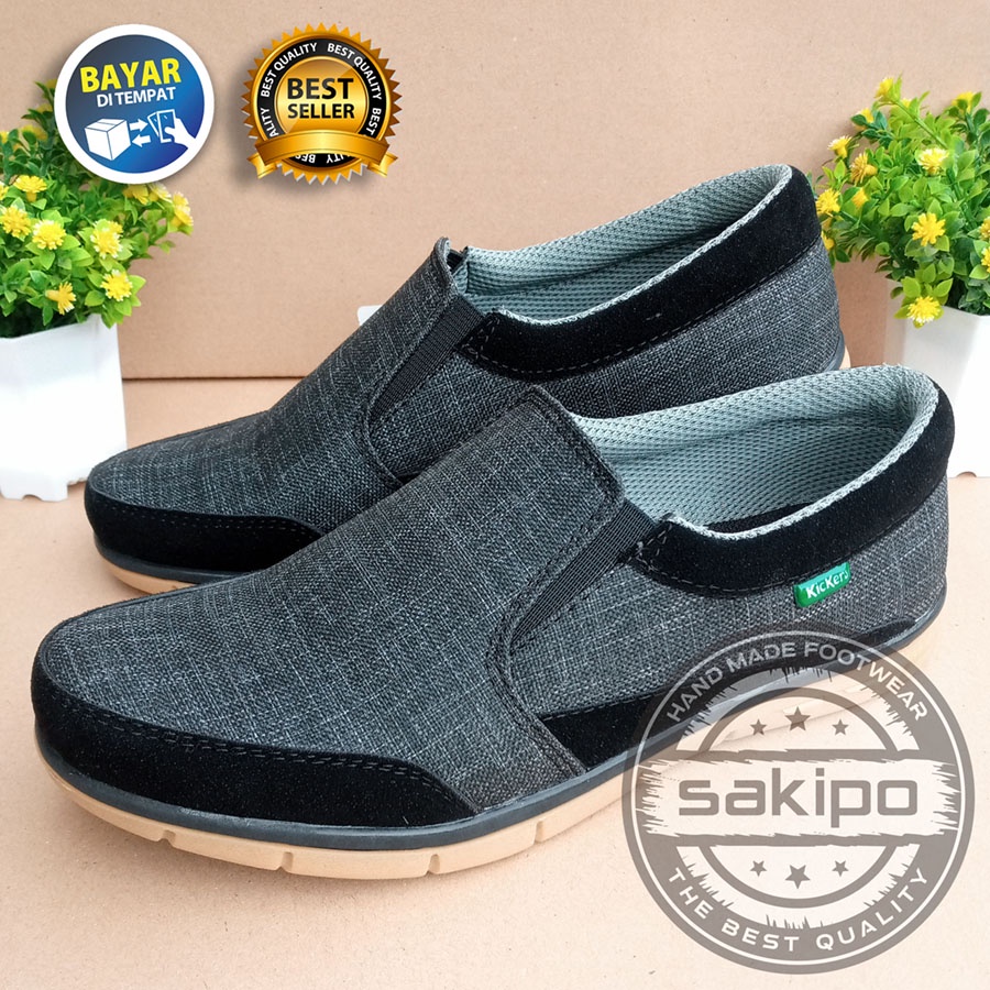 PROMO 9.9 !! SEPATU KASUAL PRIA DEWASA SLIP ON MURAH BERKUWALITAS SOL KARET TRENDI NYAMAN DIPAKAI / SEPATU SANTAI PRIA DEWASA / SEPATU KERJA LAPANGAN / SEPATU KERJA KANTORAN / SAKIPO