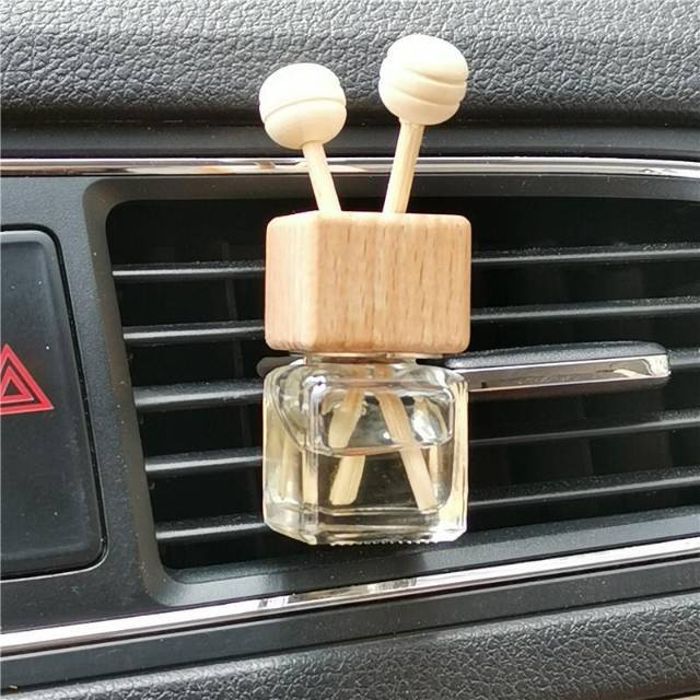 PARFUME PARFUM BOTOL KACA PERSEGI TUTUP BAMBU PENGHARUM RUANGAN MOBIL CAR REFRESHER