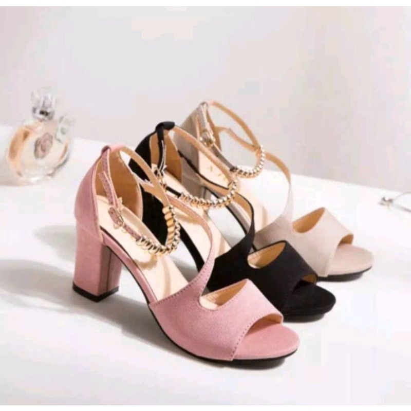 HIGH HEELS REMAJA KOREAN BELAH PINGGIR MODERN TERBARU