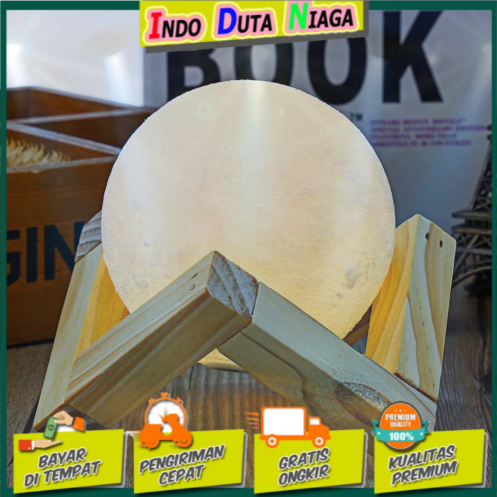 TaffLED Dekorasi Rumah Lampu Tidur Bulan 3D Moonlight 8cm - LD002701