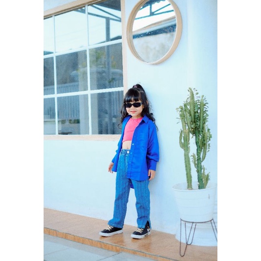 Basic Oversized Kids By Keenanthi / Kemeja Oversize Anak