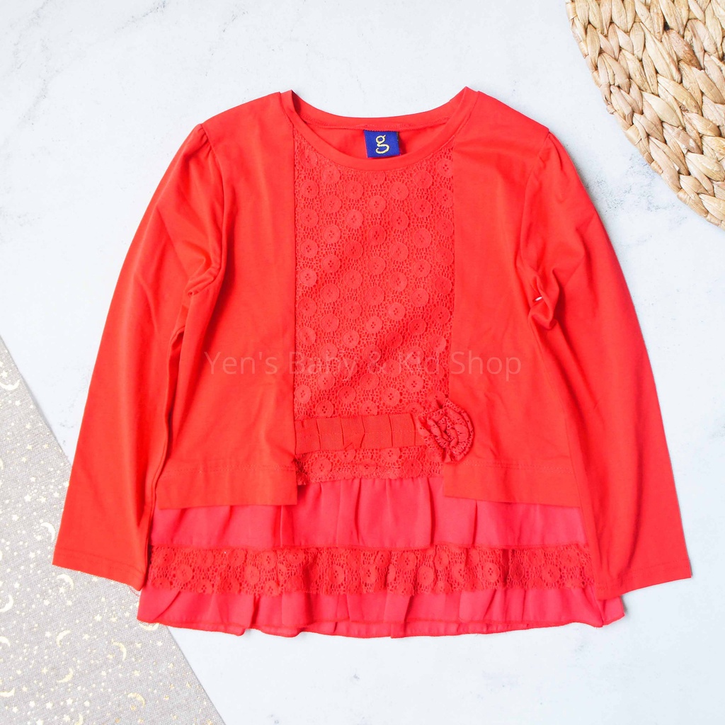 MONALISA Blouse Lace Rose Mix - Blouse Anak