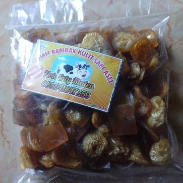 

Mentah krecek Rambak kulit sapi asli 500gram (kotak)